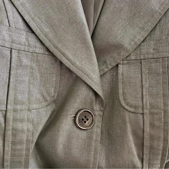 Trench Coat Short Robert Louis New York London Paris Silver Lemay Women's Size L - Picture 5 of 5